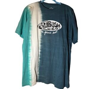 Flatbush Zombies The Glorious Dead Tie Dye Graphic T-Shirt Blue Teal Mens XL